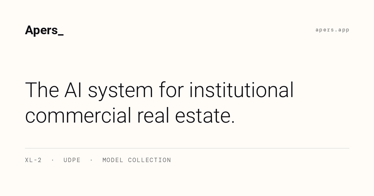 Apers Review: Autonomous AI underwriting system that builds institutional real estate financial models