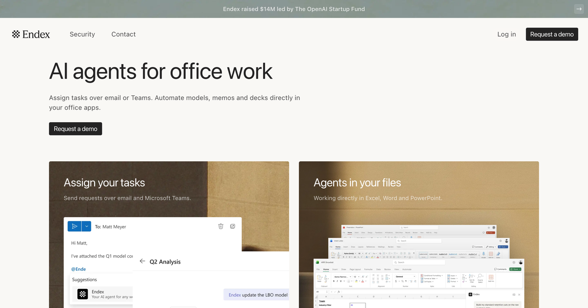 Endex Review: An Excel-native AI agent automating underwriting and financial modeling for commercial real estate