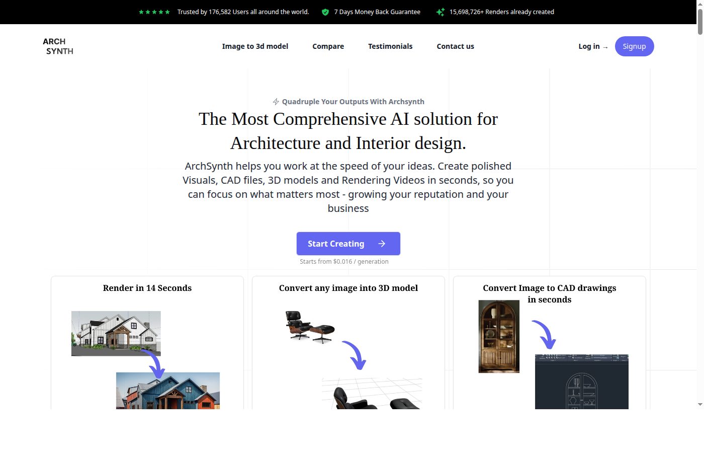 ArchSynth Review: Converts early architectural sketches into professional 3D models for development planning