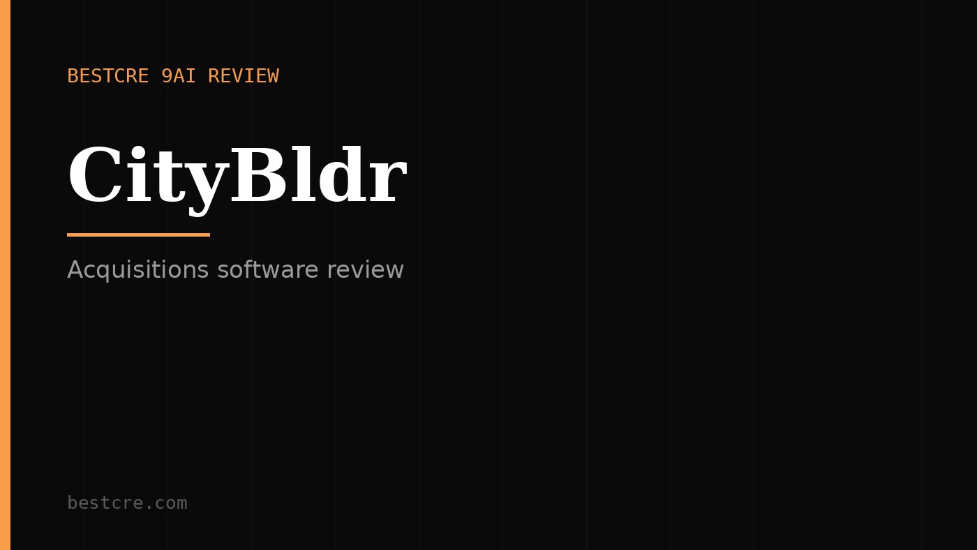 CityBldr review title card | BestCRE