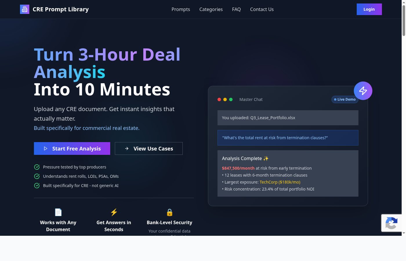 Cre Prompt Library AI CRE tool review | BestCRE