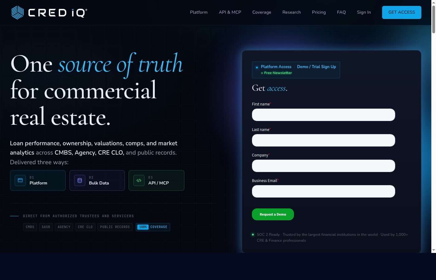 CRED iQ Review: CRE loan intelligence with multifamily rent analytics