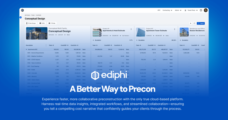 Ediphi Review: Cloud estimating and cost intelligence for preconstruction teams