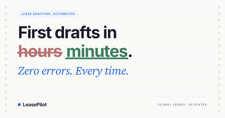 LeasePilot Review: Automated commercial lease drafting from your own forms