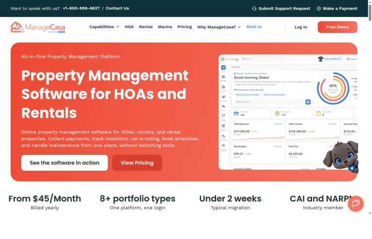 ManageCasa Review: Property operations software for rentals and community associations