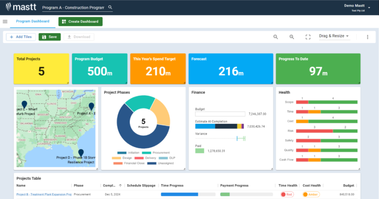 Mastt Review: Owner-side controls for capital projects and portfolios
