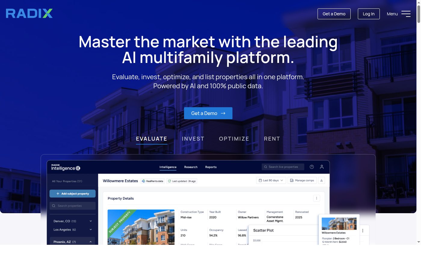Radix Review: Multifamily benchmarking from live market data