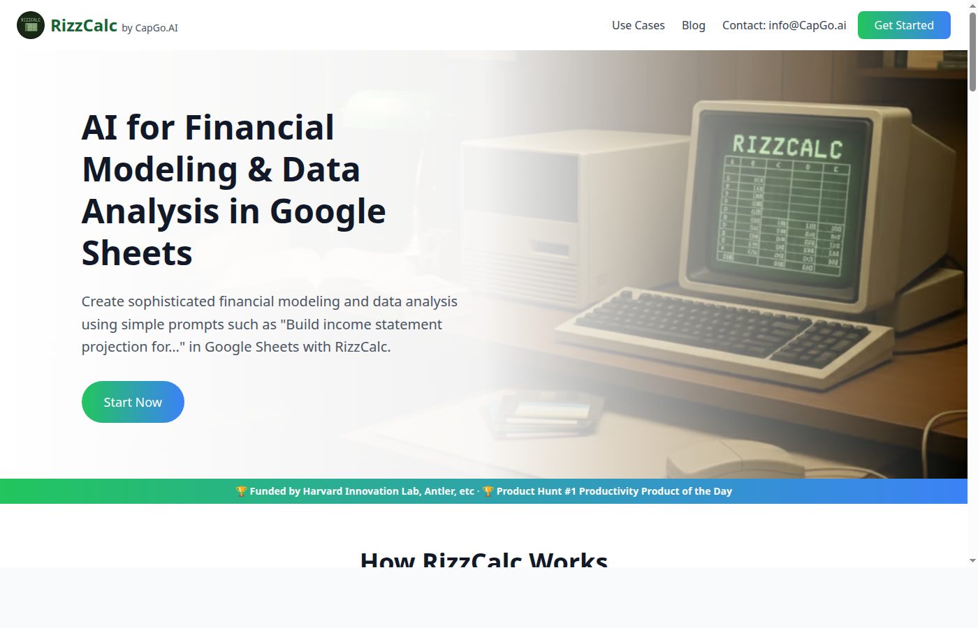RizzCalc Review: Natural language Google Sheets add-on for commercial real estate financial modeling