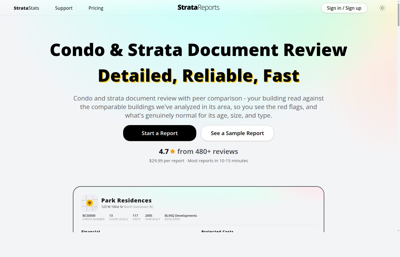 StrataReports Review: AI platform for scanning and summarizing complex condo and strata documents