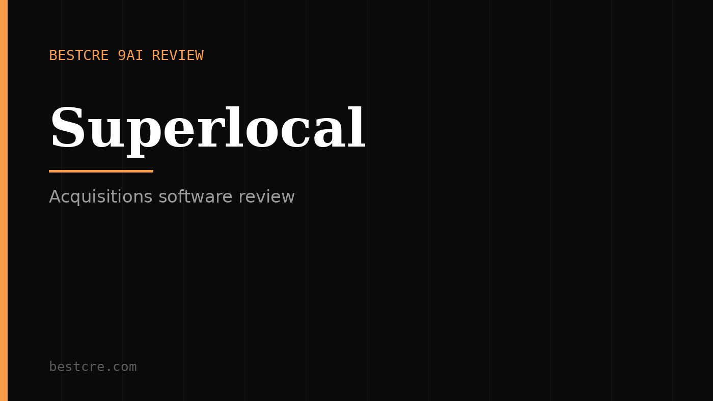 Superlocal Review: Low-cost AI mapping for high-level site selection and neighborhood discovery.