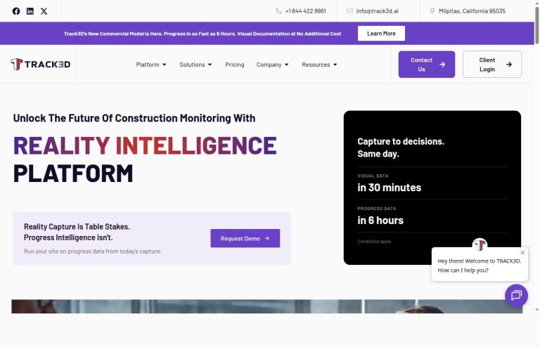 Track3D Review: Construction progress intelligence from site capture